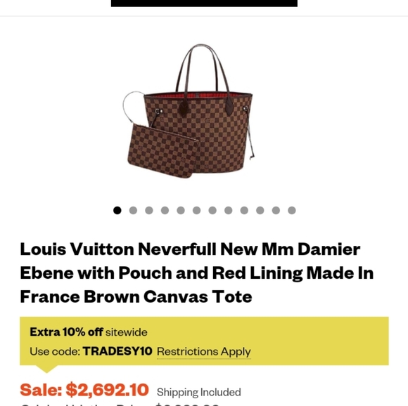 Louis Vuitton Damier Ebene Neverfull MM - Picture 14 of 14